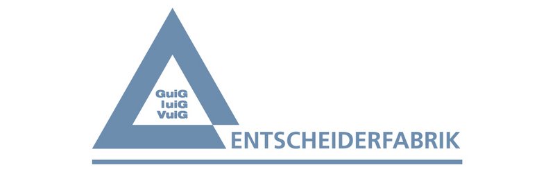 ConnectedCare Mitgliedschaften, Logo von Entscheiderfabrik in rauchblau